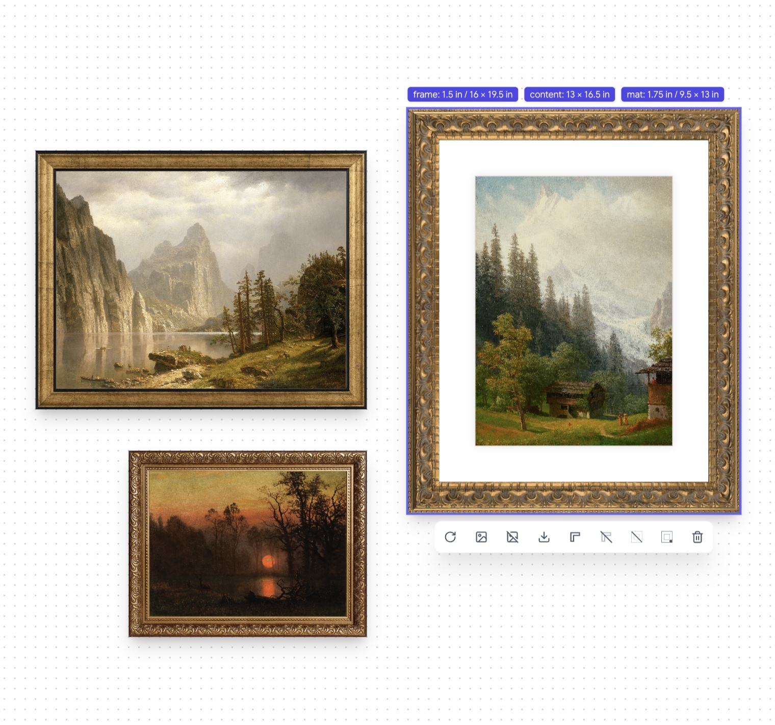 Wall Art Planner editor preview